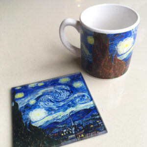 Tazas de cerámica con posavasos de vidrio - Vincent van Gogh